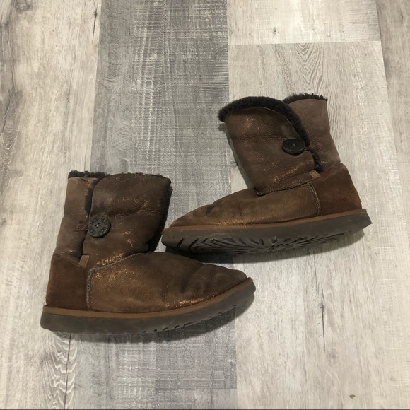 UGG Australia Brown Sparkle Suede Boots - Picture 1 of 5